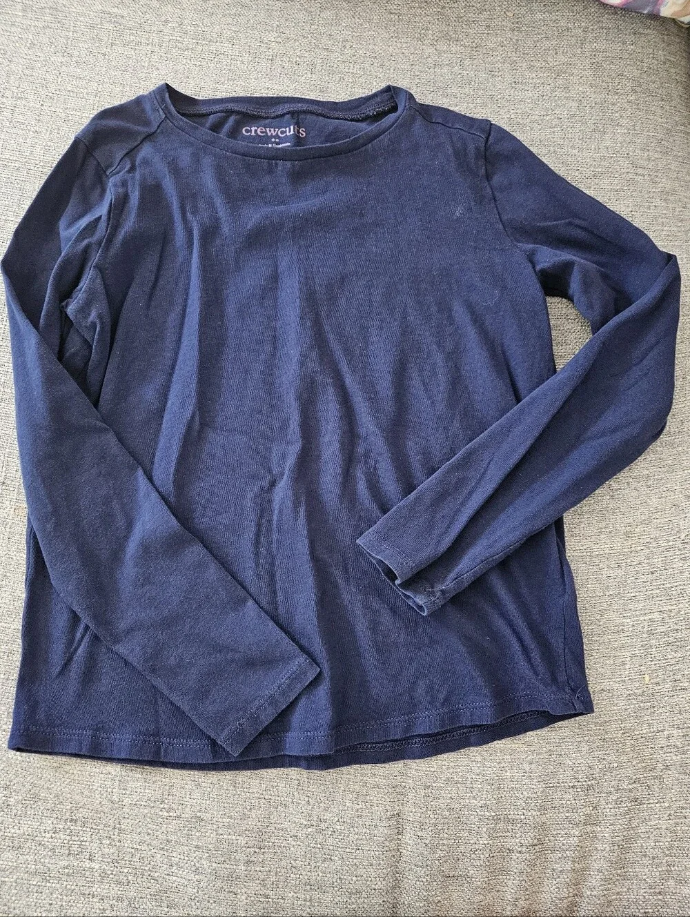 Crewcuts Navy Tee, Size 8
